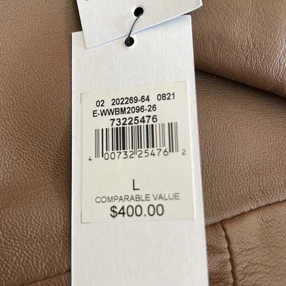 NWT Brown camel color Wilson leather jacket Size L. - Picture 11 of 11